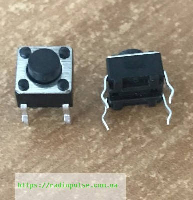 

Тактовая кнопка 4pin 6х6мм,шток=0.8мм