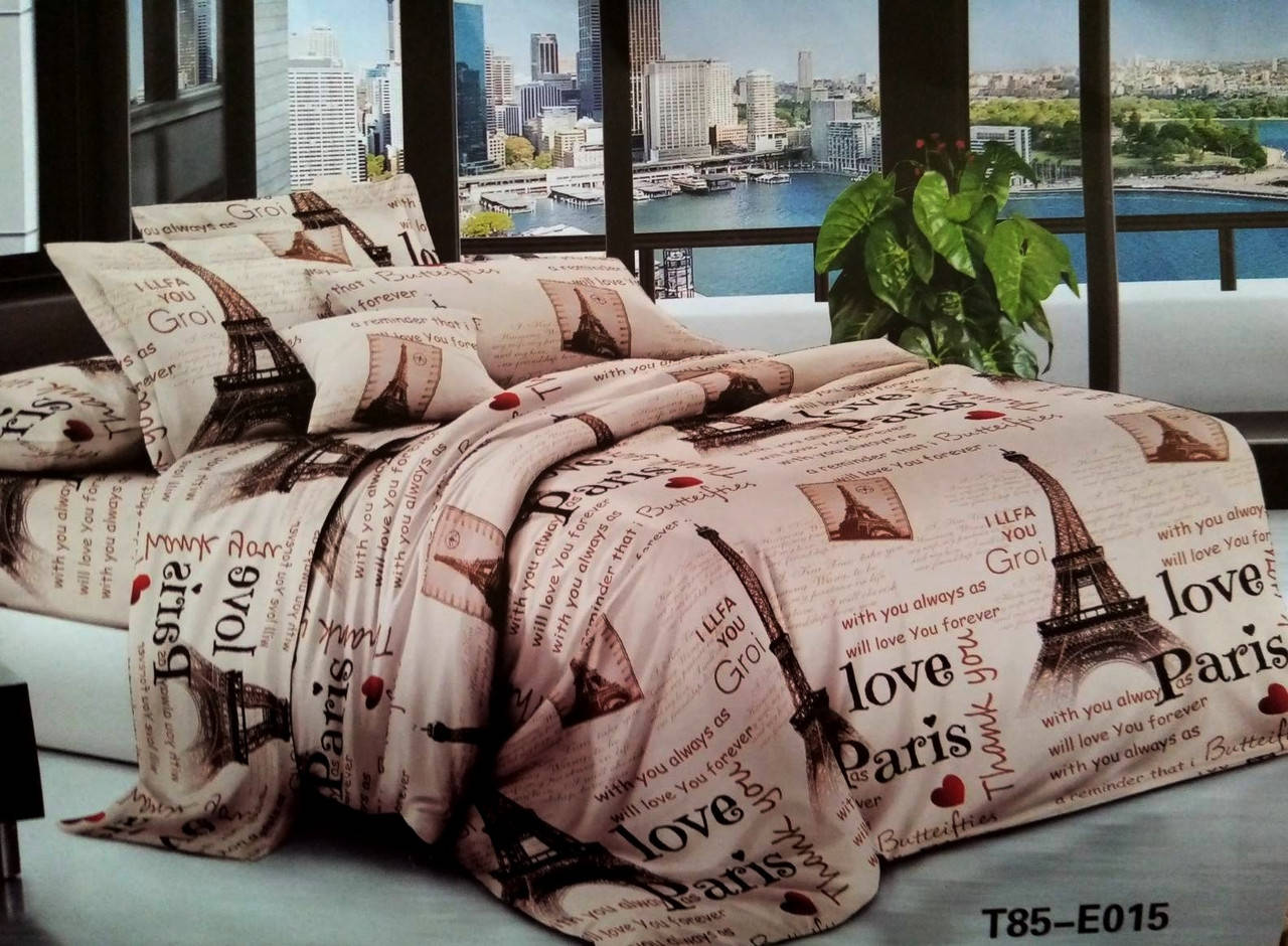 

Пододеяльник Поликоттон 1.5-ка 150*215 см "Love Paris" Т85-Е015
