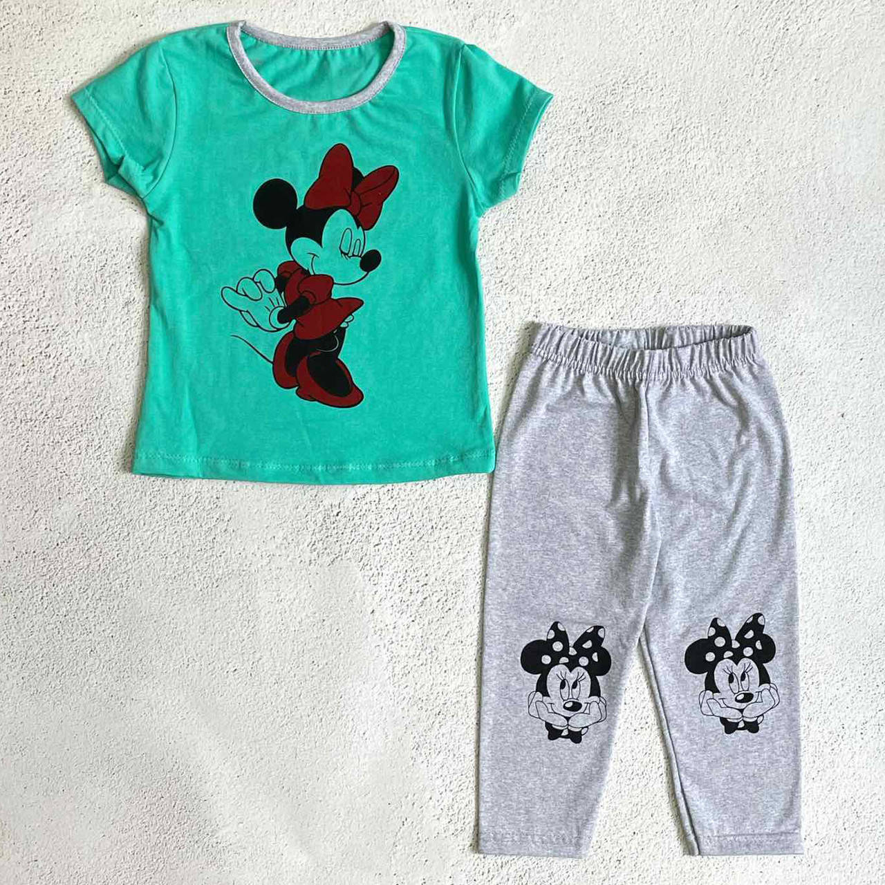 

Костюм для девочки, рост 110, цвет ментол и серый, Разные цвета