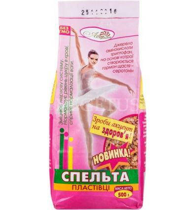 

ХЛОПЬЯ ИЗ СПЕЛЬТЫ, ТМ Наш Акцент, 500г.