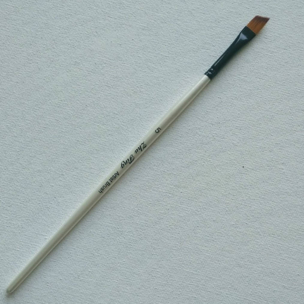 

Пензель з нейлону Zhu Ting WHITE, коротка ручка, КУТОВА №5