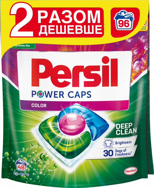 

Капсулы для стирки универсал Persil Power-Caps Color 3 в 1 96 шт
