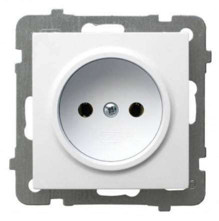 

Розетка одинарная Ospel AS 16А/250В~ белая