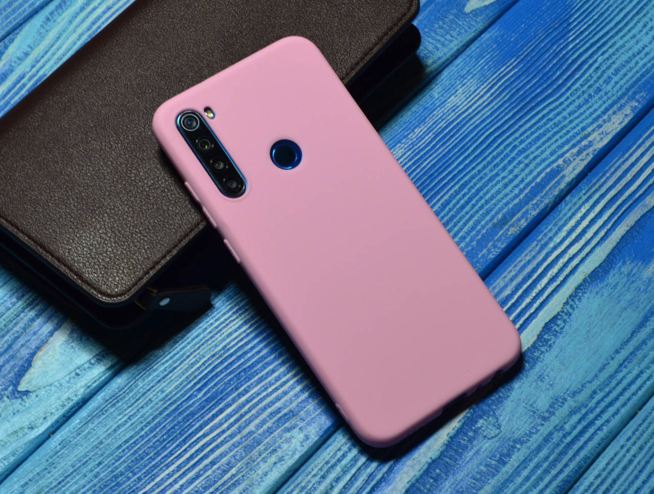 

Матовый силиконовый чехол для Xiaomi Redmi Note 8 / 8 (2021) Розовый