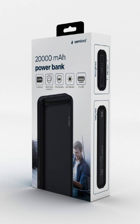

PowerBank Gembird 20 000 mAh