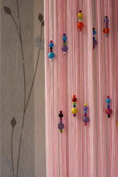 

Шторы нити розовые с жемчугом Капитошка № 5, Розовый