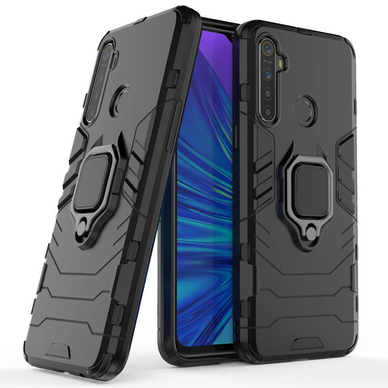 

Чехол Ring case для Realme 6i бронированный бампер с кольцом черный