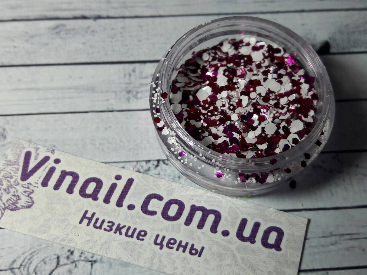 

Декор для ногтей в баночке "Пайетки" №1366