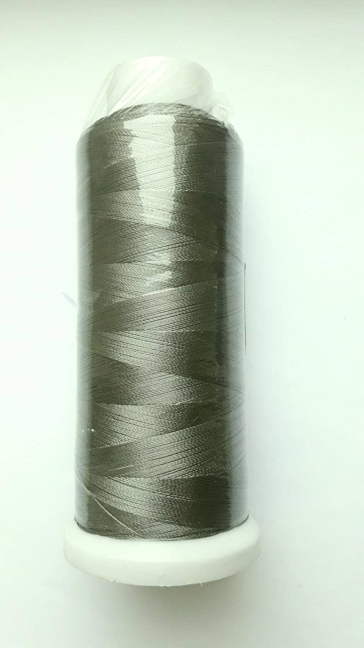 

Нитки для машинной вышивки 100% вискоза (100% rayon) 3000 метрів, №431, темно сірий, Серый