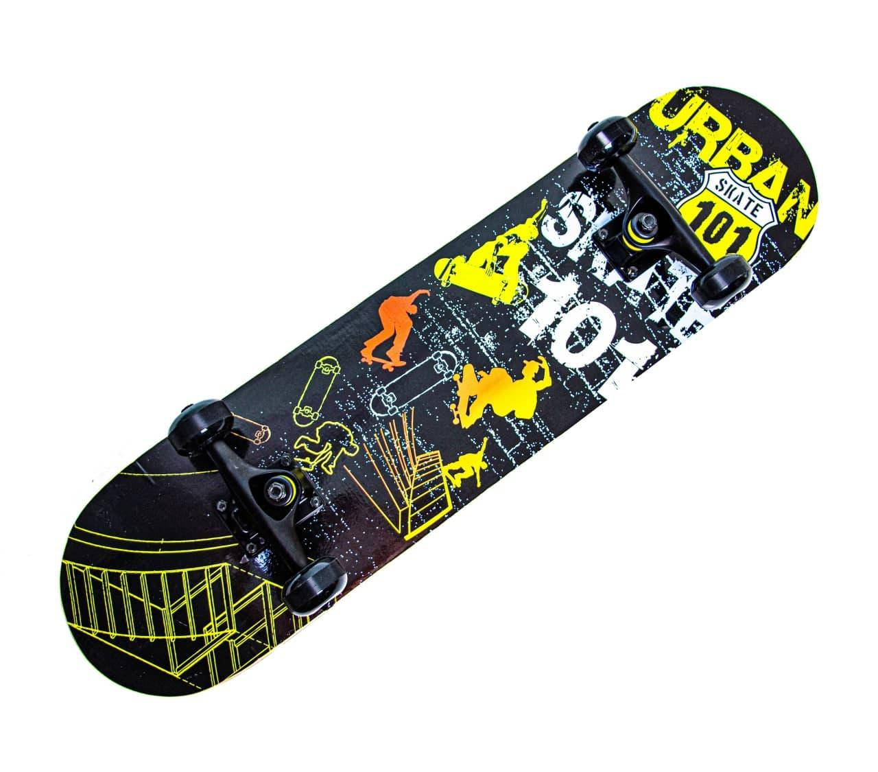 

Детский скейтборд (Скейт) для начинающих канадский клен Scale Sports "Urban", Черный