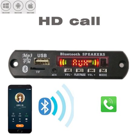 

Bluetooth С УСИЛИТЕЛЕМ и микрофоном MP3 плеер модуль декодер USB SD FM