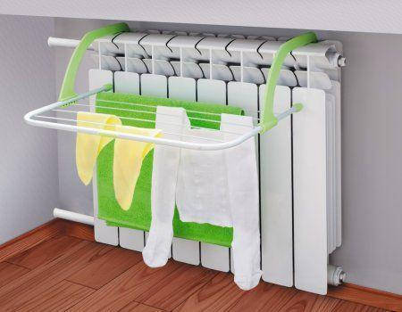 

Сушилка для одежды на батарею съемная Fold Clothes Shelf Зеленая, Зелёный