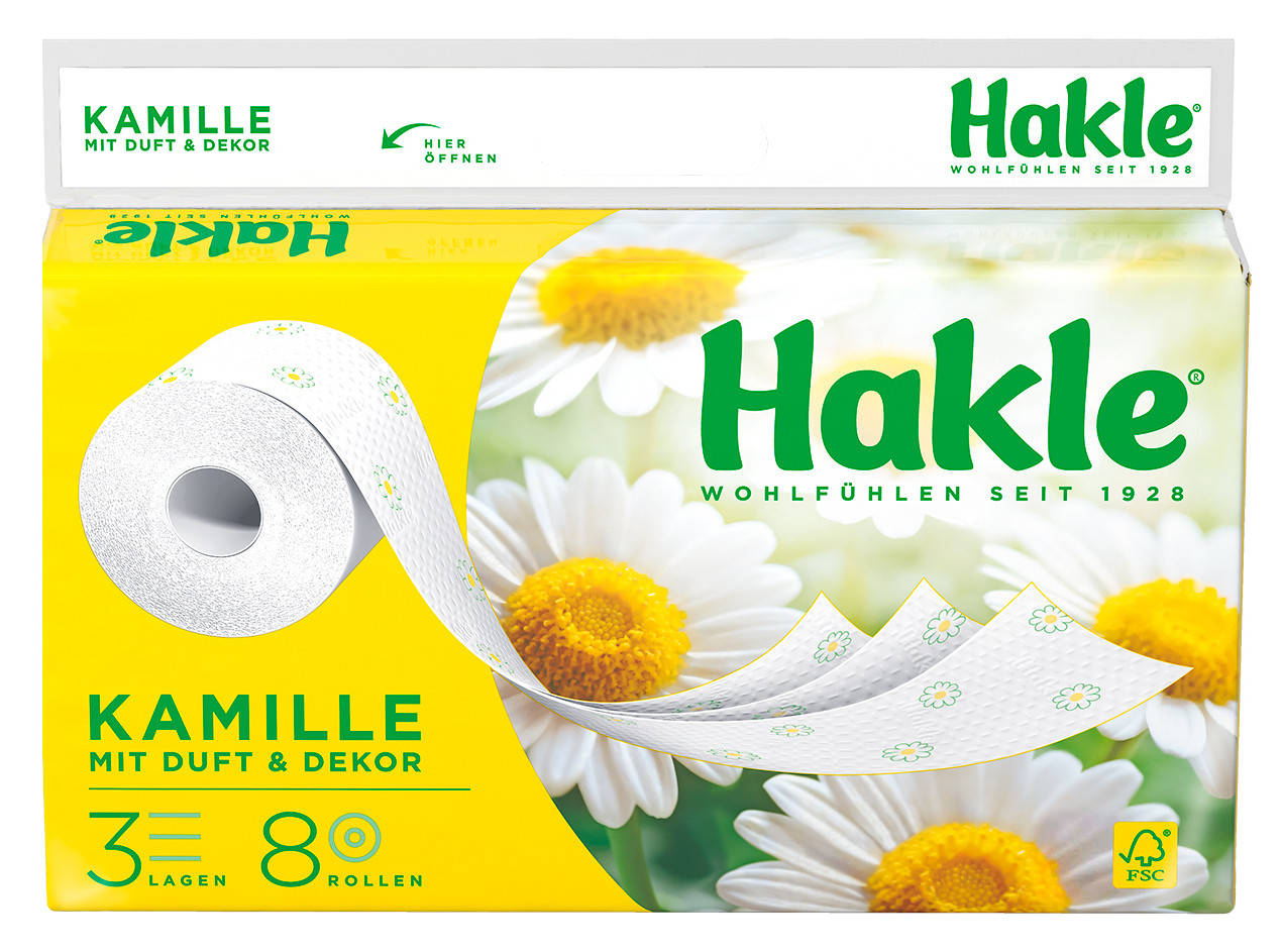 

Туалетний папір Hakle ромашка 3-х шаровий 8 шт.