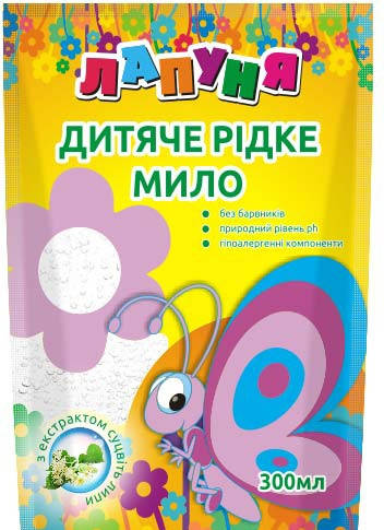 

Рідке мило Лапуня дитяче 300мл дой-пак