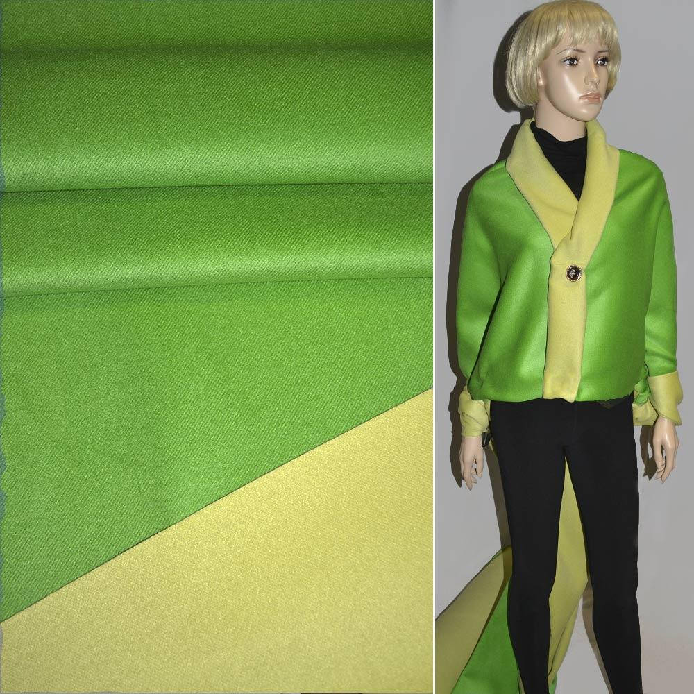 

Пальтовая ткань 2-х-стор. зеленая и салатовая, ш.150 (13322.009), Зелёный