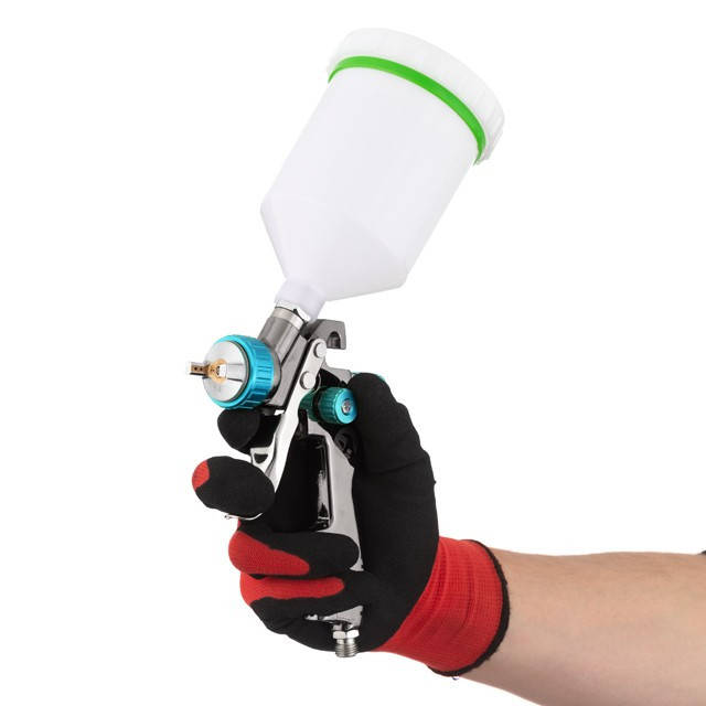 

Краскопульт пневматический LVLP BLUE профессиональный, форсунка 1.4мм, в/б 600мл., 1.5бар INTERTOOL PT-0134