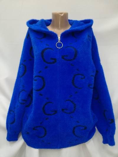 

Женская кофта Альпака батал 50/56 оверсайз новинка 2022, Электрик