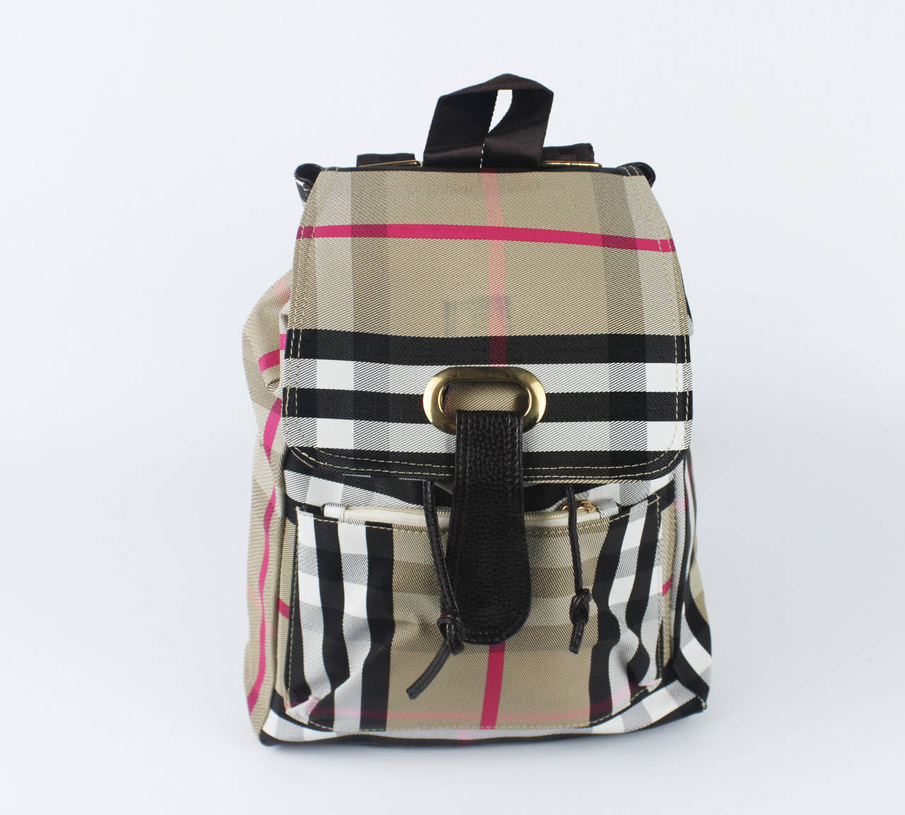 

Рюкзак молодежный "В клеточку" Бежевый 34х27х12см