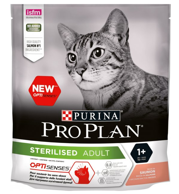 

Purina Pro Plan Sterilised 0,4кг корм для стерилизованных котов с лососем
