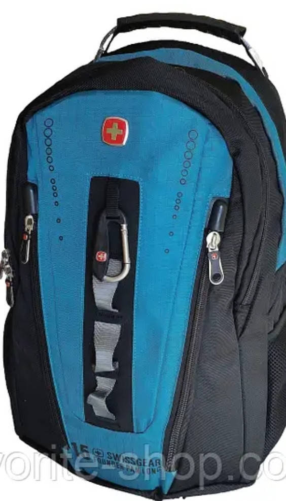

Городской рюкзак большой swee 31 литр 7212 (бирюзовый) USB & AUX + дождевик