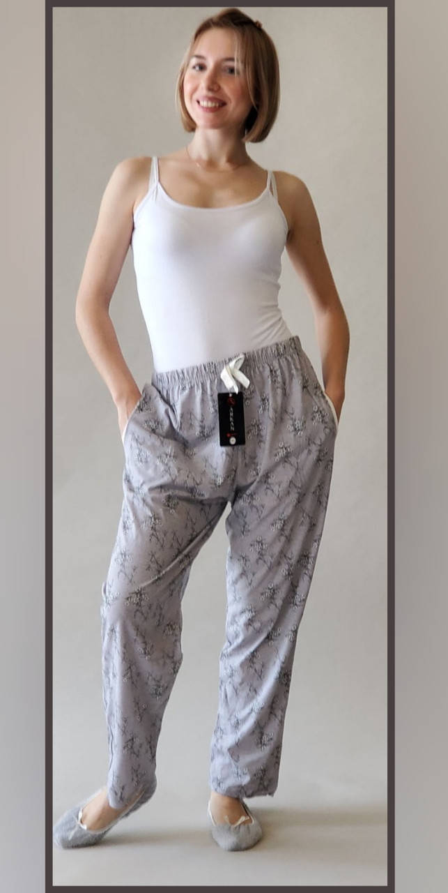 

Домашние штаны женские Pattern батальные хлопок турция весна лето 5XL