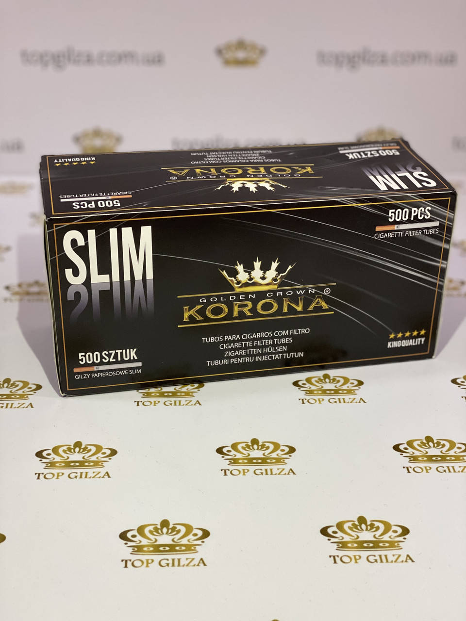 

Гильзы для набивки сигарет табаком Korona Slim 500 шт