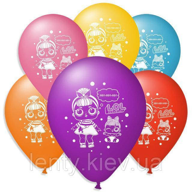 

Шары латексные 12"(30см), Куклы ЛОЛ (Поштучно) ассорти, рисунок-, Разные цвета