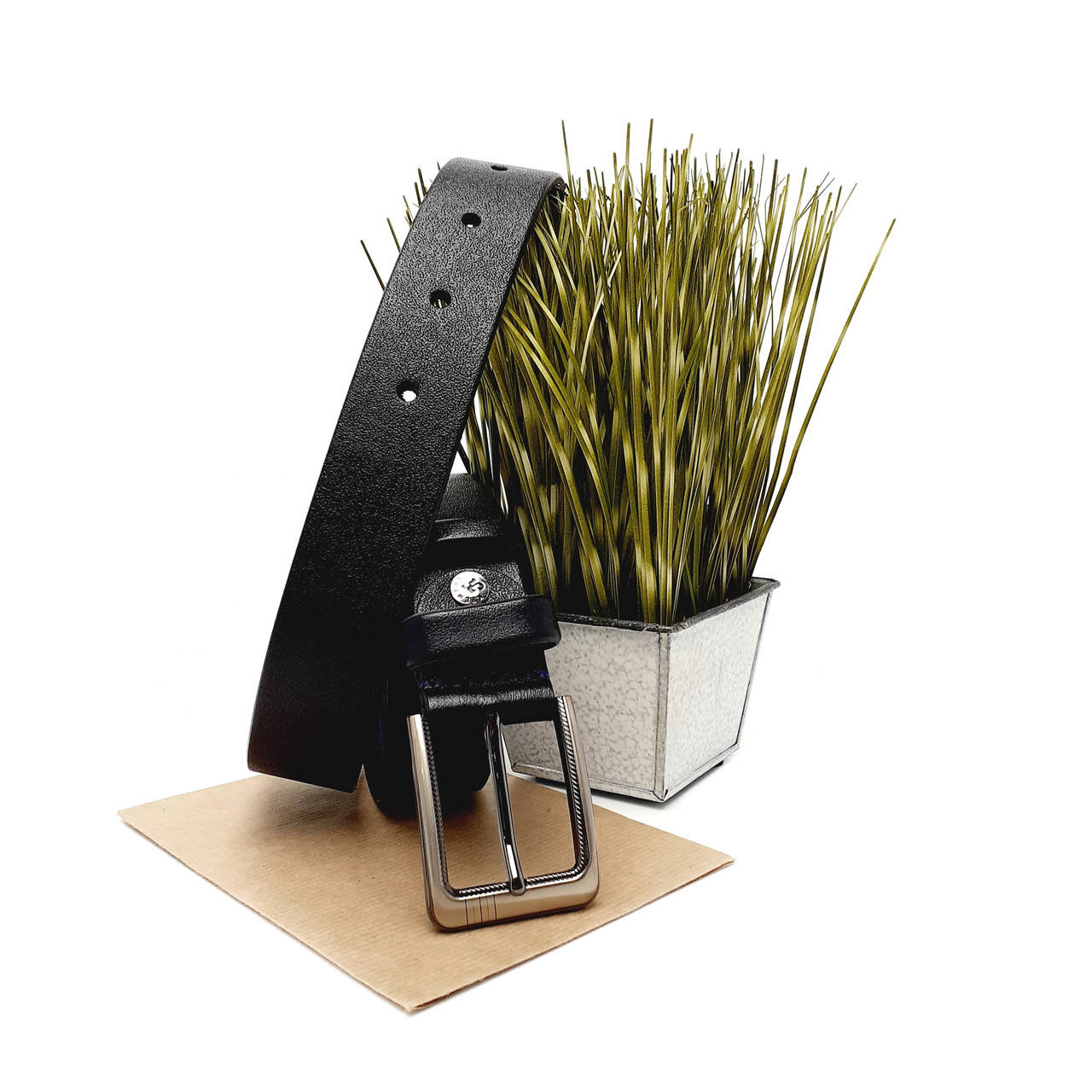 

Синий джинсовый ремень мужской Арт.01-35-64-20 "Кремень" (Україна)