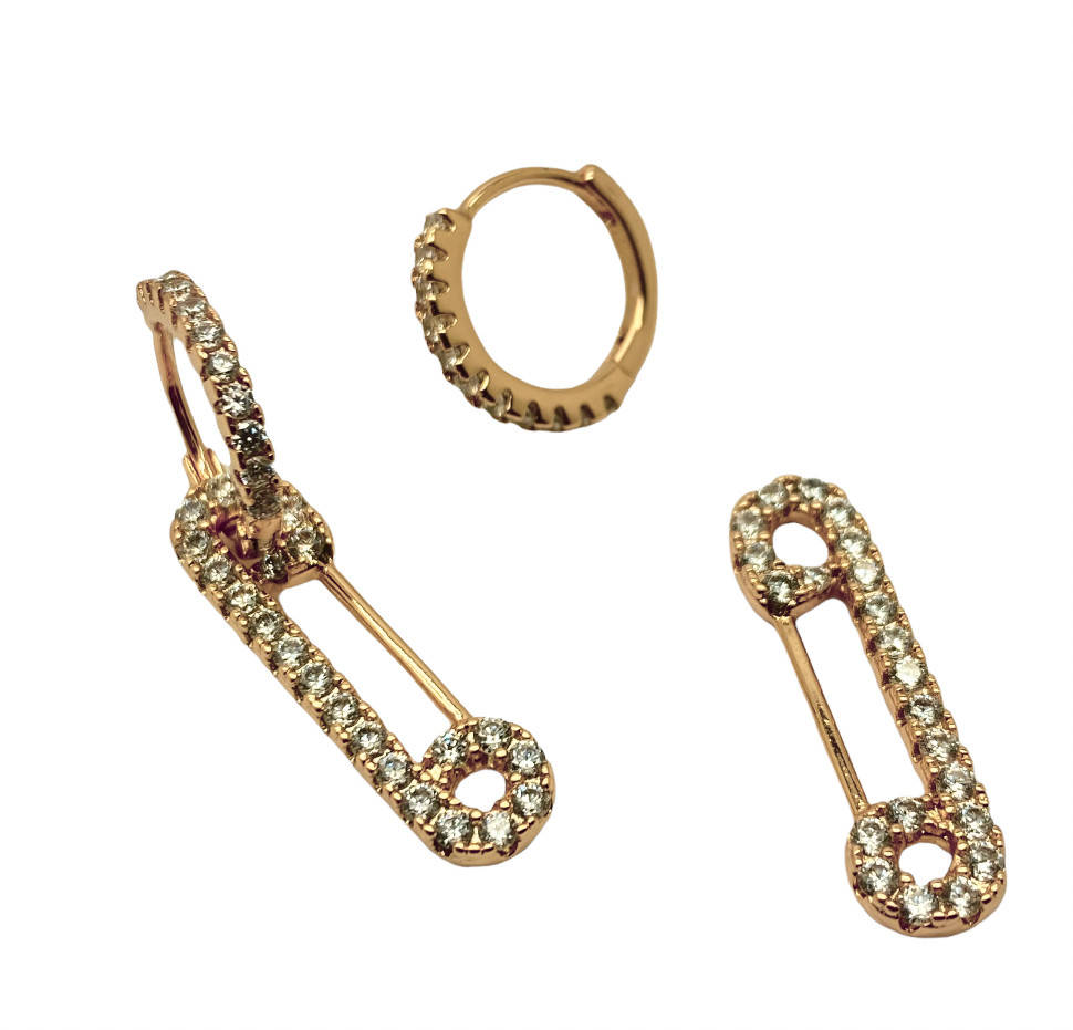 

Серьги гвоздики Xuping. 18k. 31х6 мм