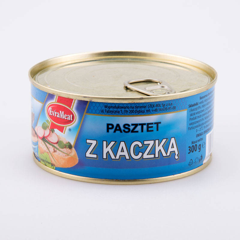 

Паштет EvraMeat Pasztet z kaczka, 300 г (Польша)
