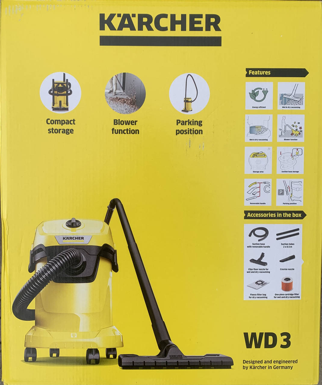 

Пылесос для сухой и влажной уборки Karcher WD 3
