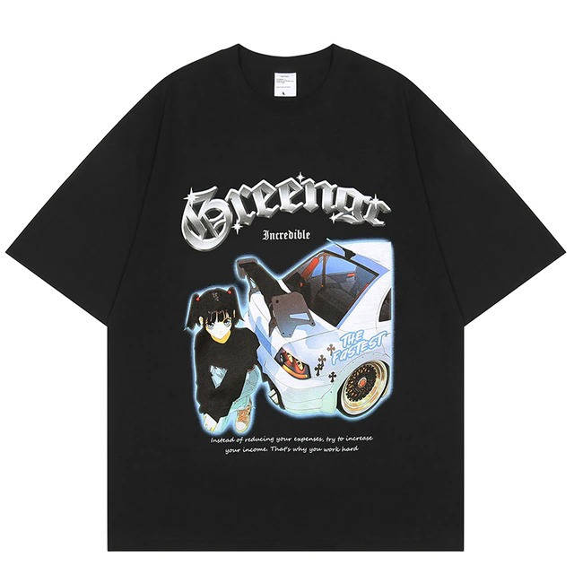 

Футболка в стиле Аниме с машиной