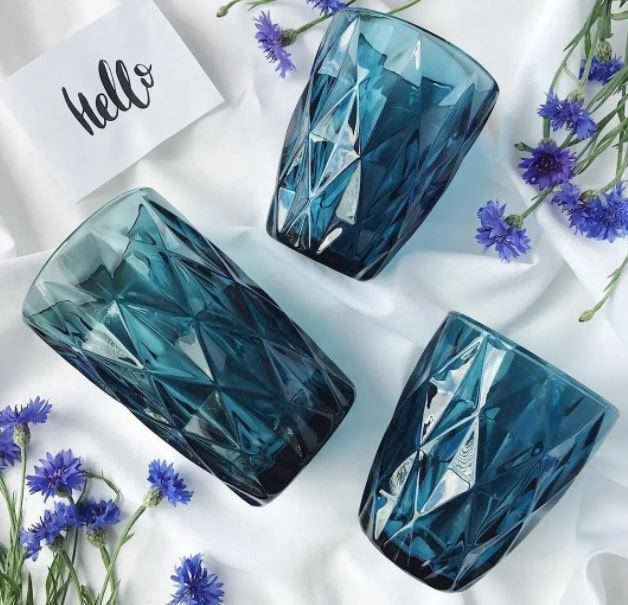 

Стакан для напитков Emerald blue синий ,250 мл ,стекло