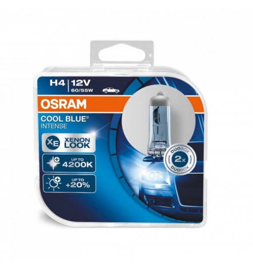 

Автомобильные лампы OSRAM 12V H4 55W 4200K +20% Cool Blue INTENSE (64193CBI-BOX)