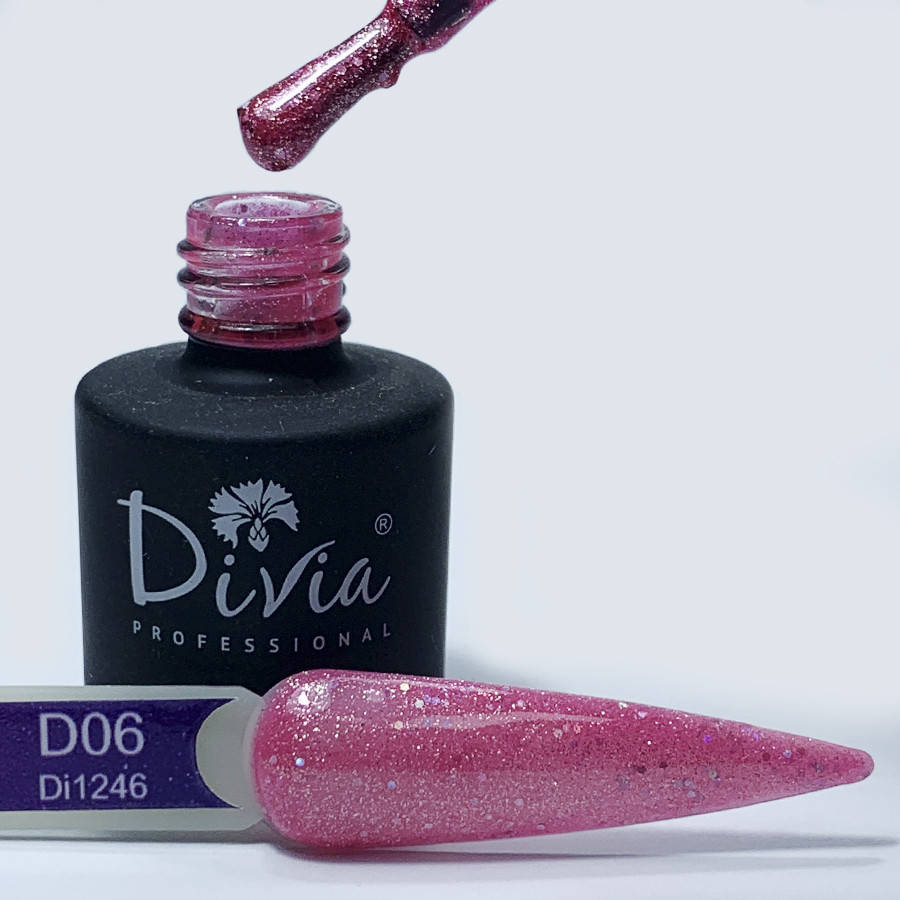 

Divia Гель-лак для ногтей с блестками Dreams/Мрії №D06