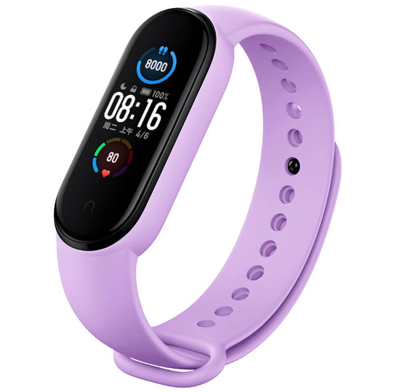 

Mi band 5 6 ремешок ми бенд 6 5 силиконовый Лиловый