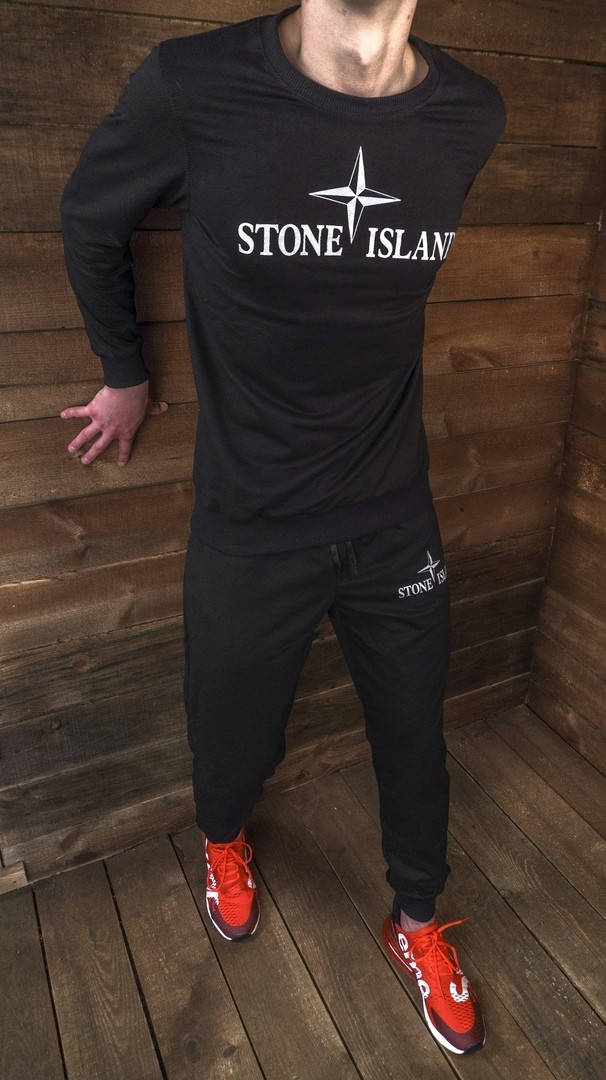 

Спортивный трикотажный костюм с логотипом stone island M, Разные цвета