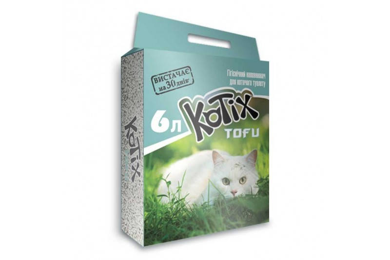 

Kotix Tofu Соевый наполнитель для кошачьего туалета без аромата - 6 л