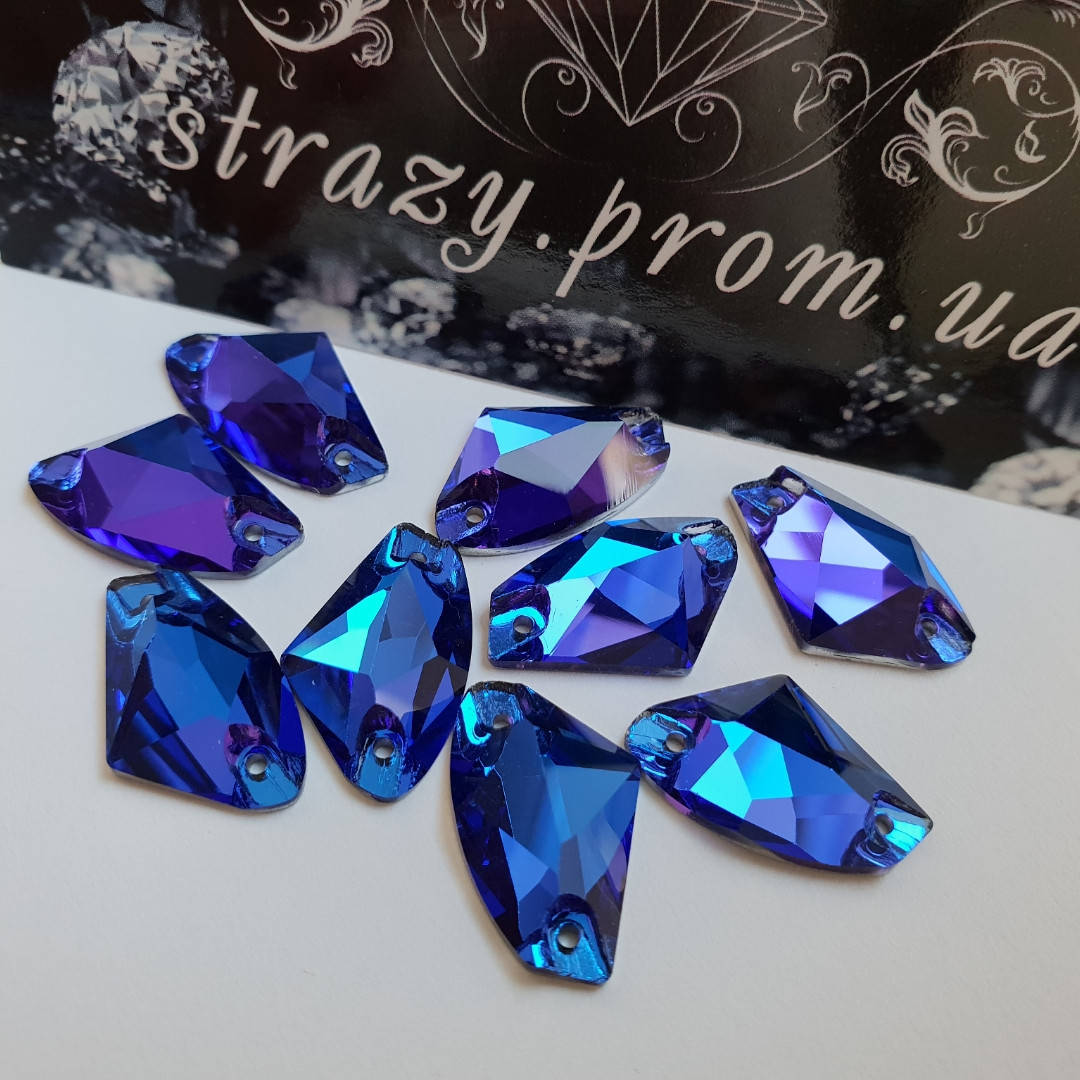 

Стразы Lux Топорик 9*14мм. Capri Blue