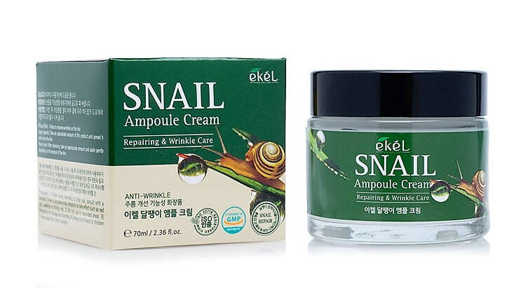 

Увлажняющий регенерирующий крем Ekel Snail Ampoule Cream 70 мл.