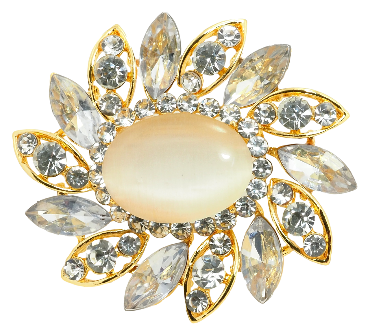 

Брошь "Цветок со стразами"