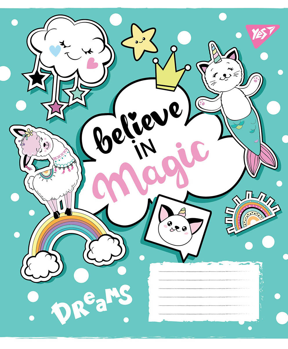 

Зошит учнівський А5/12арк. коса лінія "Little magic" YES