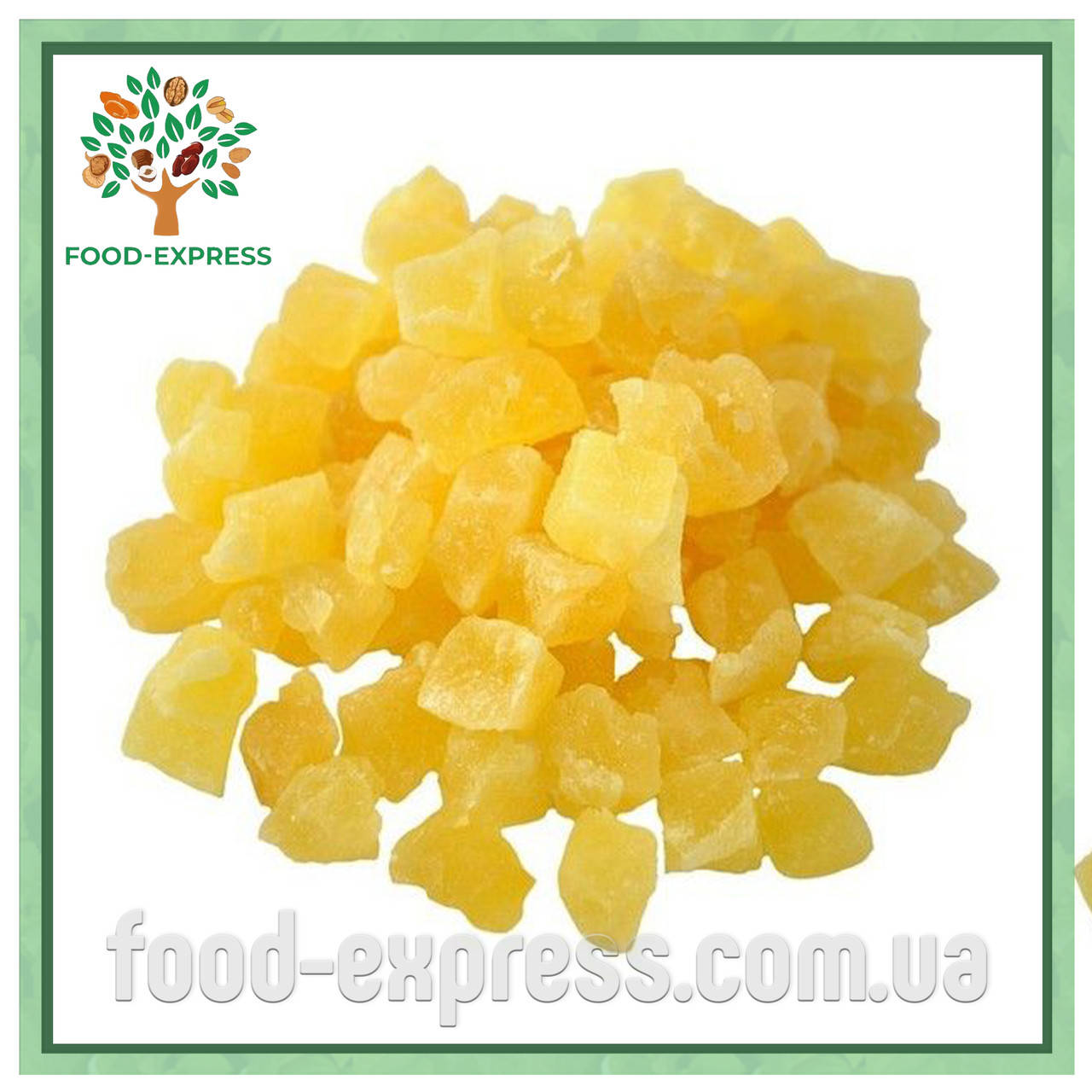 

Ананас кубики натуральные 200г,Ананас сушеный Таиланд, сухофрукты ананасовые, цукаты из ананаса