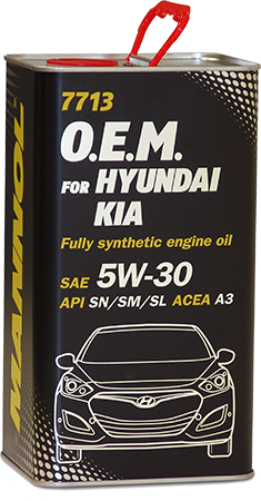 

Олива MANNOL 7713 O.E.M. for Hyundai/Kia 5W-30 4L (metal)