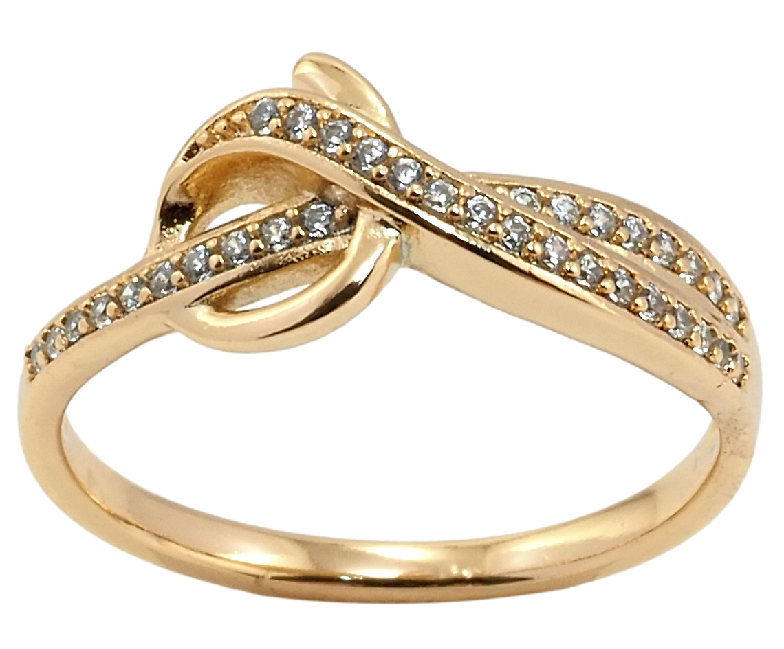 

Кольцо Xuping Позолота 18K "Узелок с цирконием" р.16,16.5,17,17.5,18,18.5,19.5,20