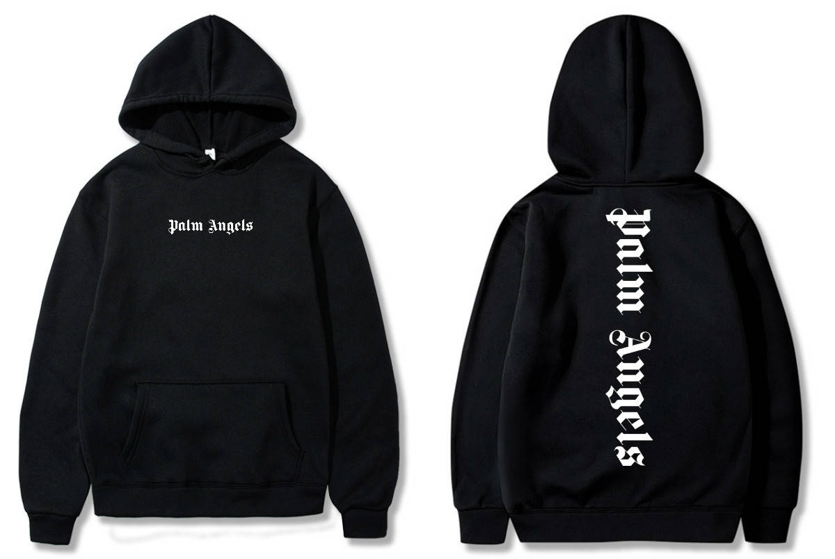 

Худи Palm Angels Logo 2020 черное, унисекс (мужское, женское, детское), Черный