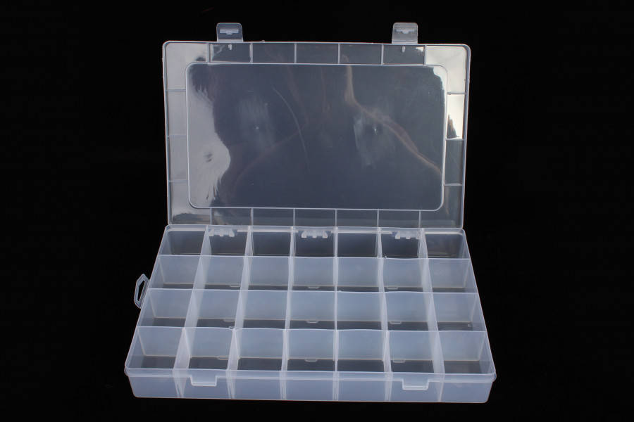 

Органайзер пластиковый, контейнер, тара , белый, 24 отделений