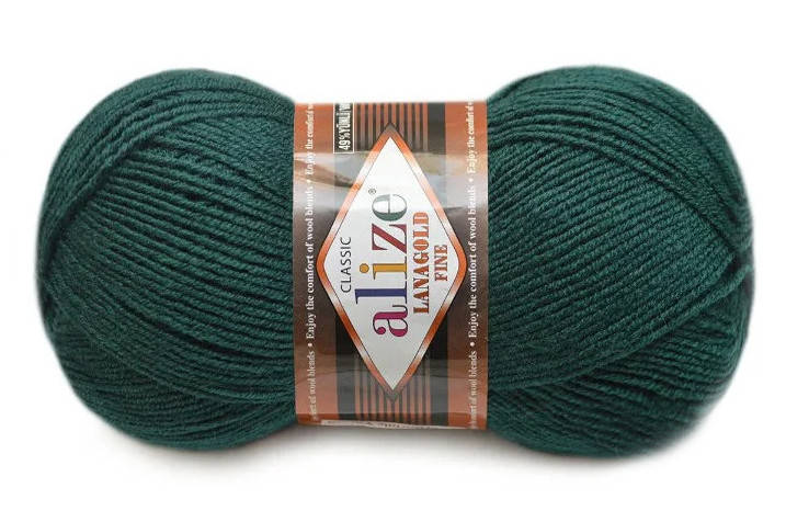 

Alize LanaGold Fine, Темно-зеленый №426