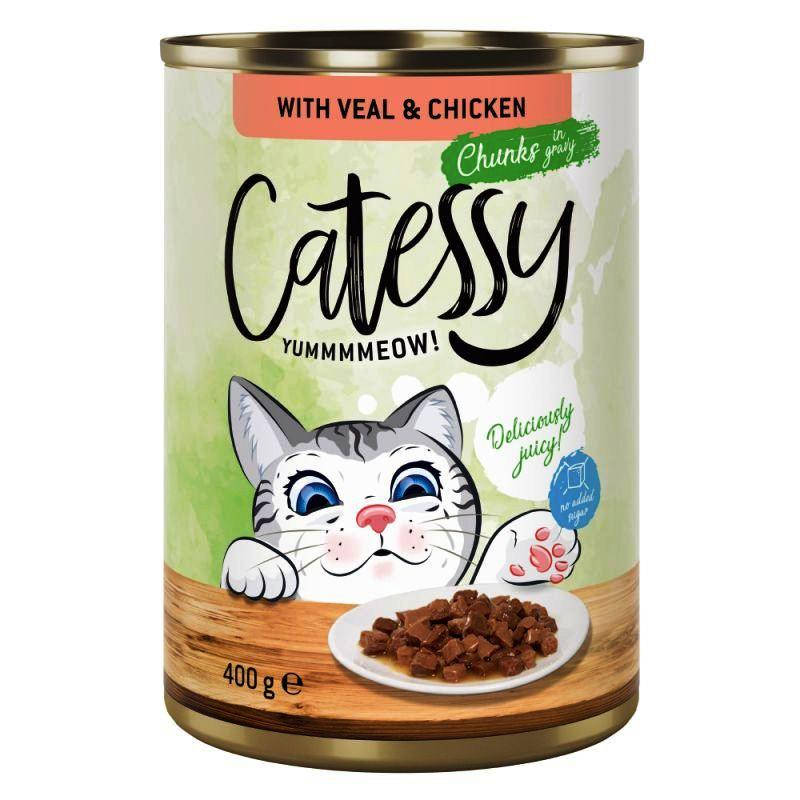 

Консервы для кошек Catessy Телятина и Курица в соусе
