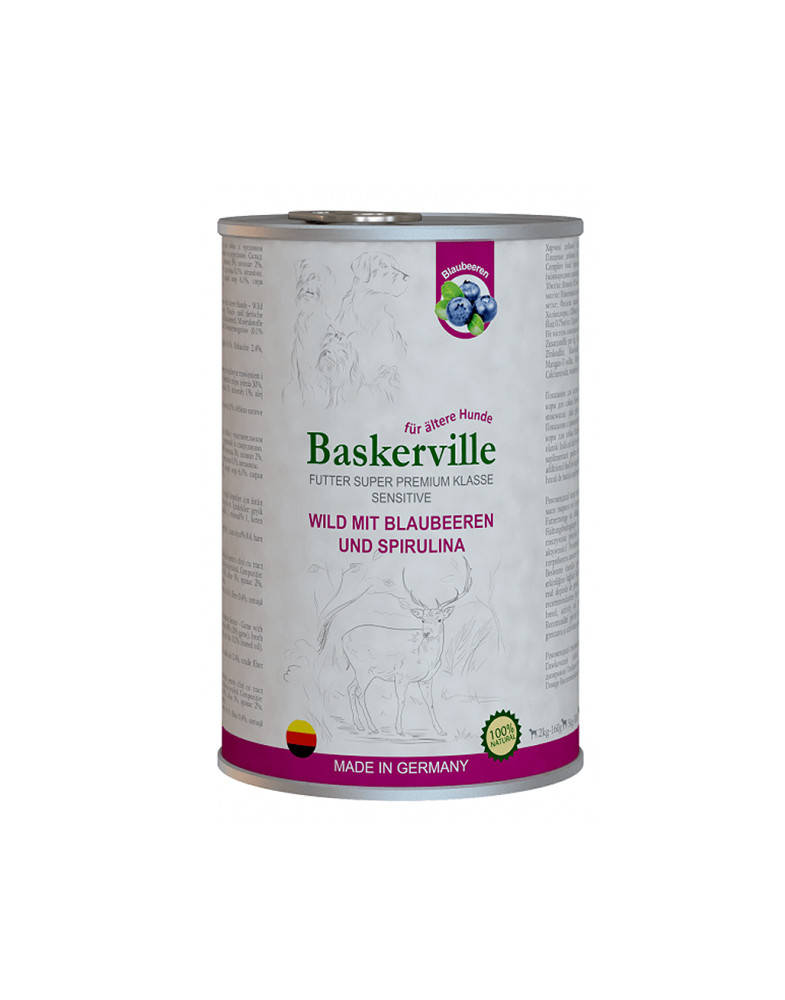 

Baskerville Оленина с черникой и спирулиной для пожилых собак 400 г